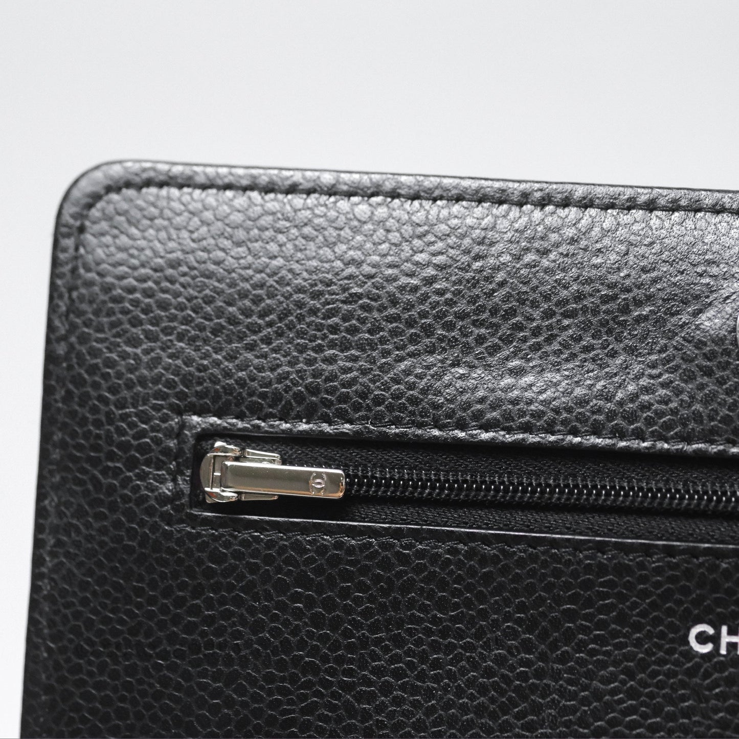 Chanel Quilted WOC Black Caviar Silver Hardware