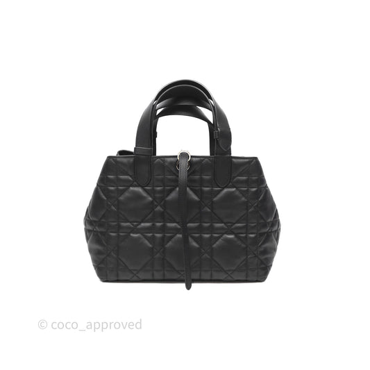 Christian Dior Medium Dior Toujours Bag Black Macrocannage Calfskin
