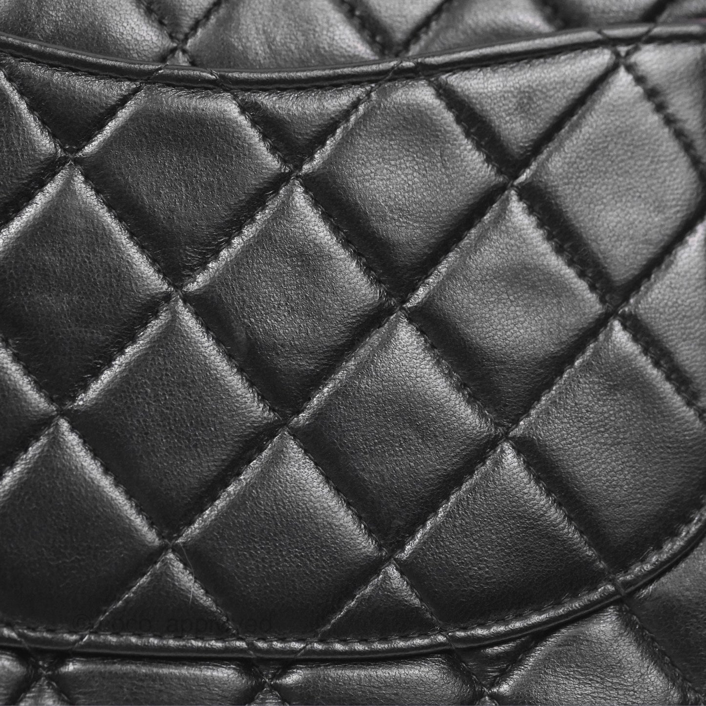 Chanel Vintage Small Classic Flap Black Lambskin Silver Hardware
