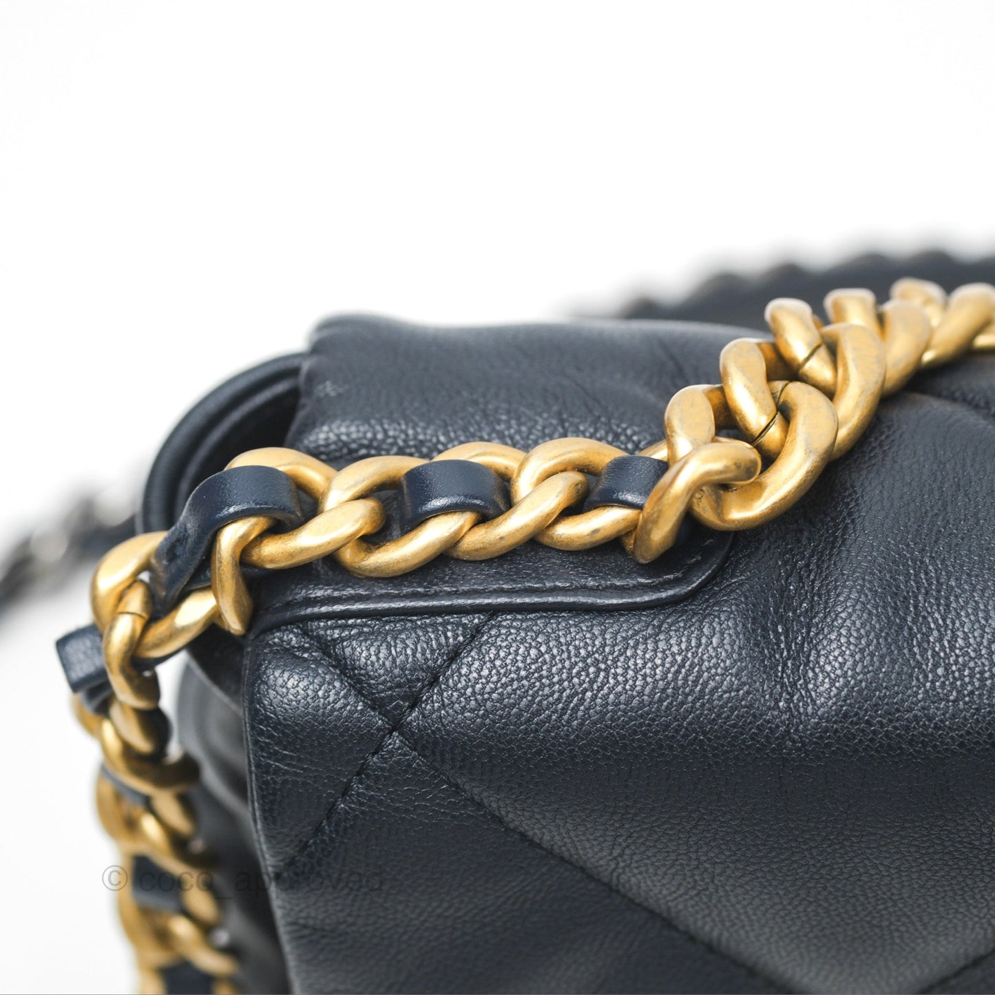 Chanel 19 Small Navy Goatskin Mixed Hardware