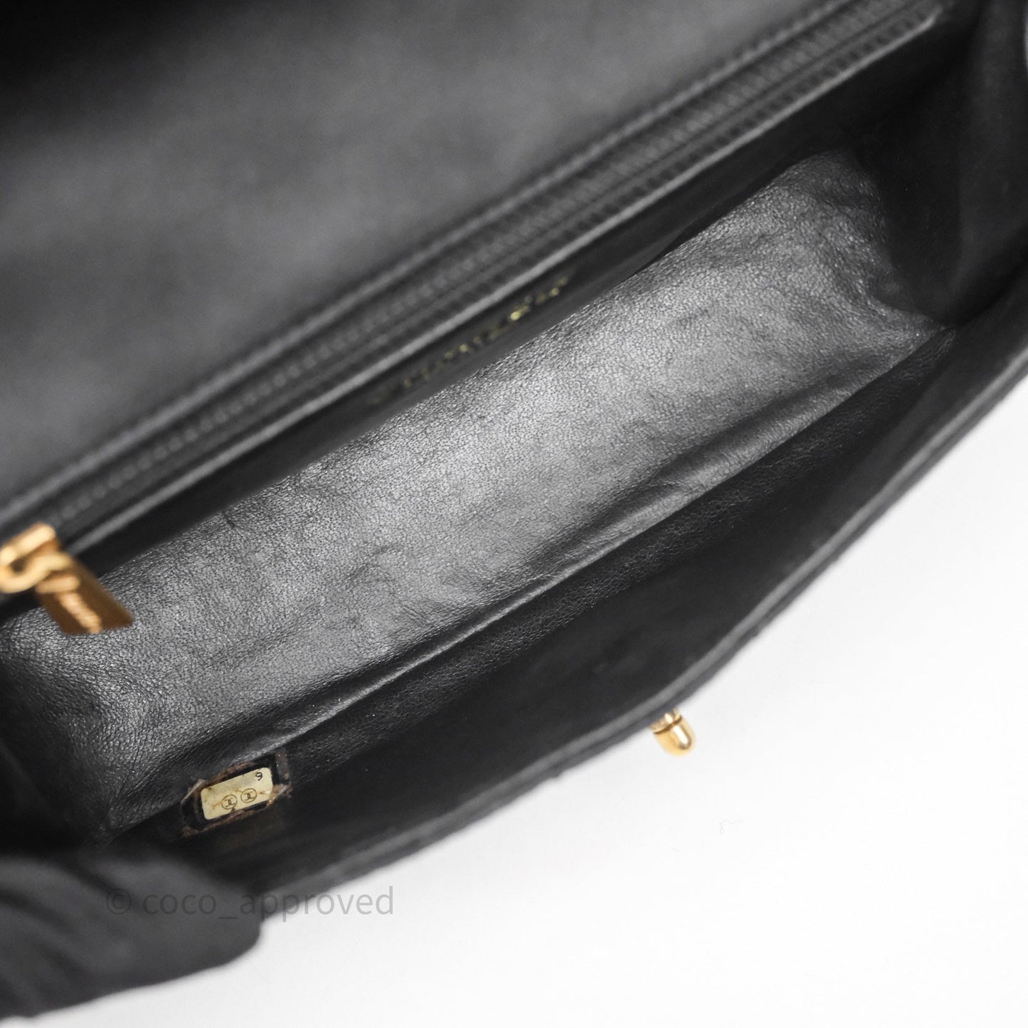 Chanel Vintage Mini Rectangular Black Satin Matte Gold Hardware