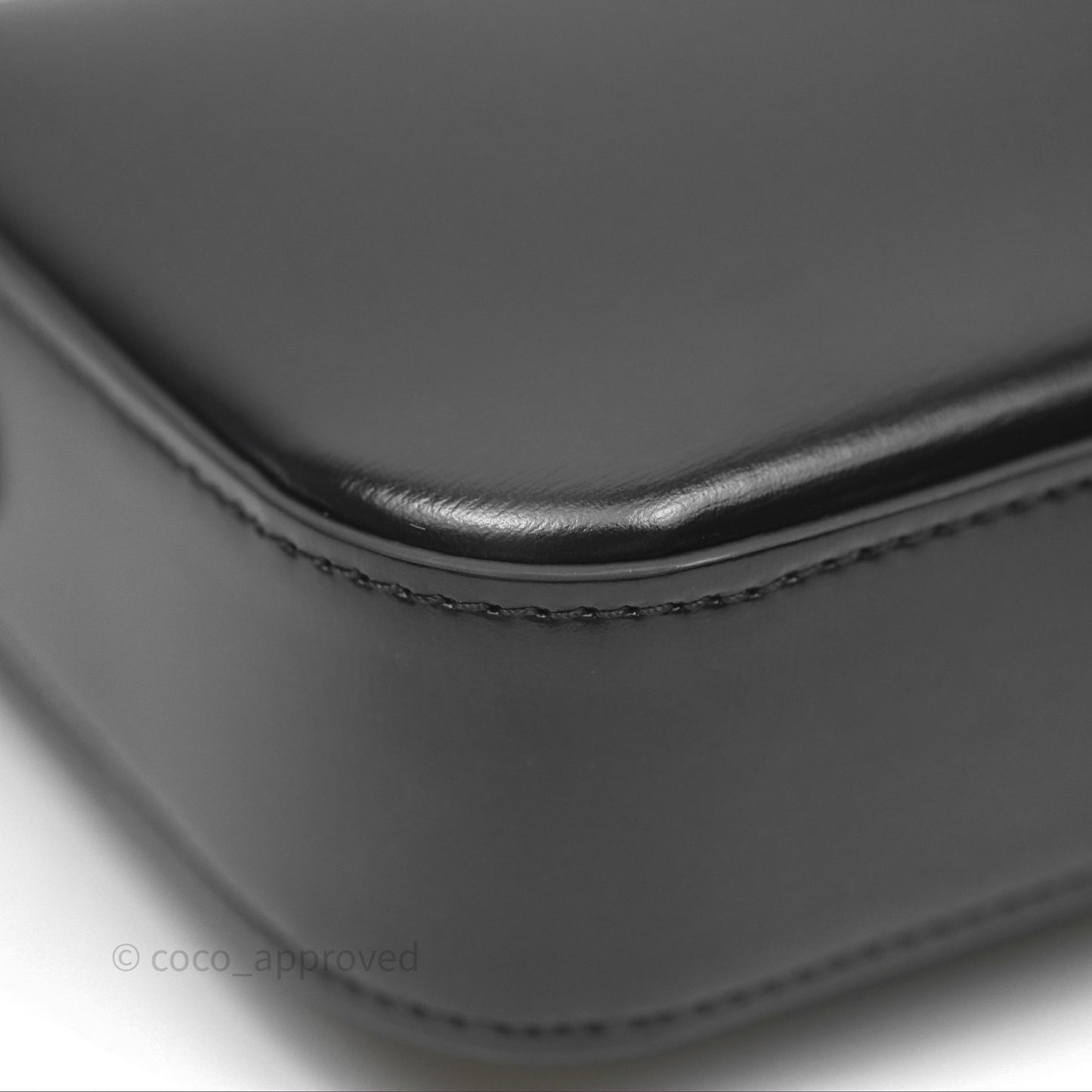 Celine Triomphe Shoulder Bag Black Calfskin