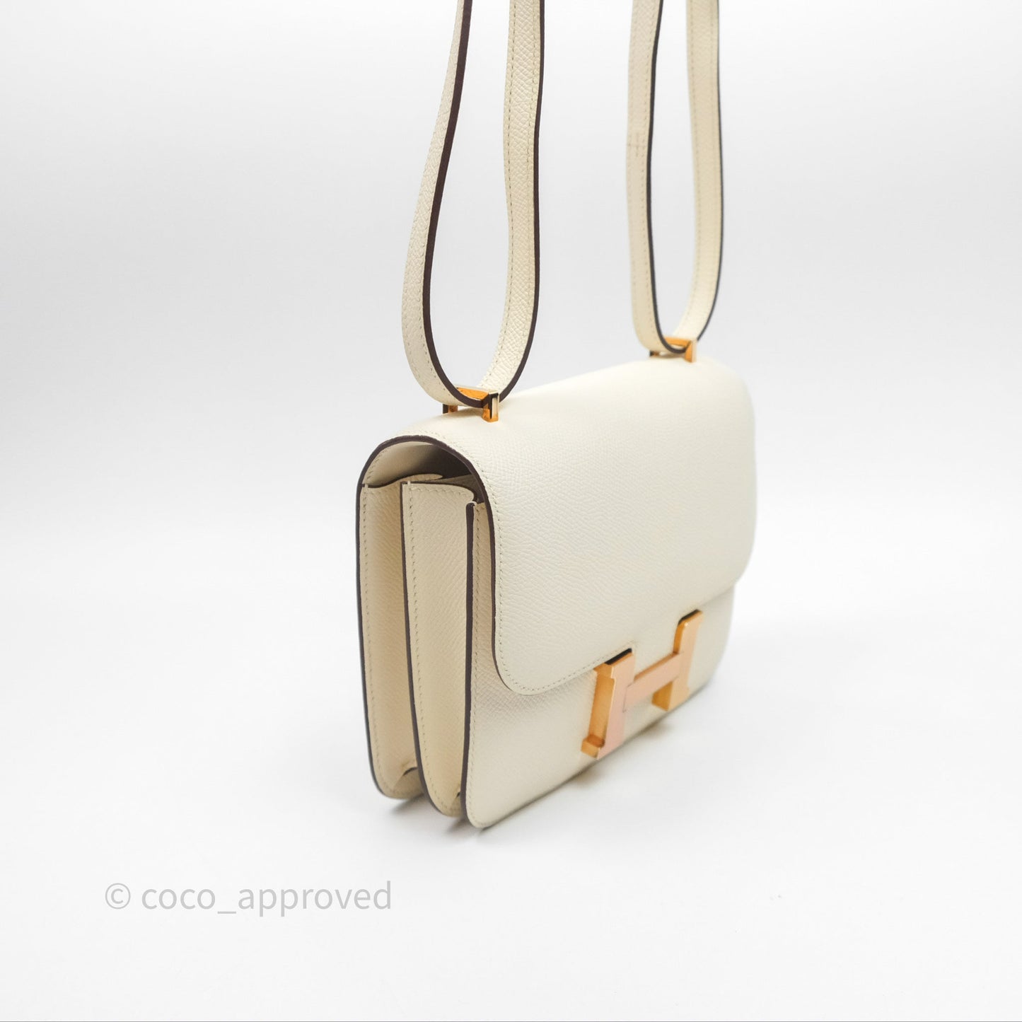 Hermès Constance Mini 18cm Nata I2 Epsom Gold Hardware