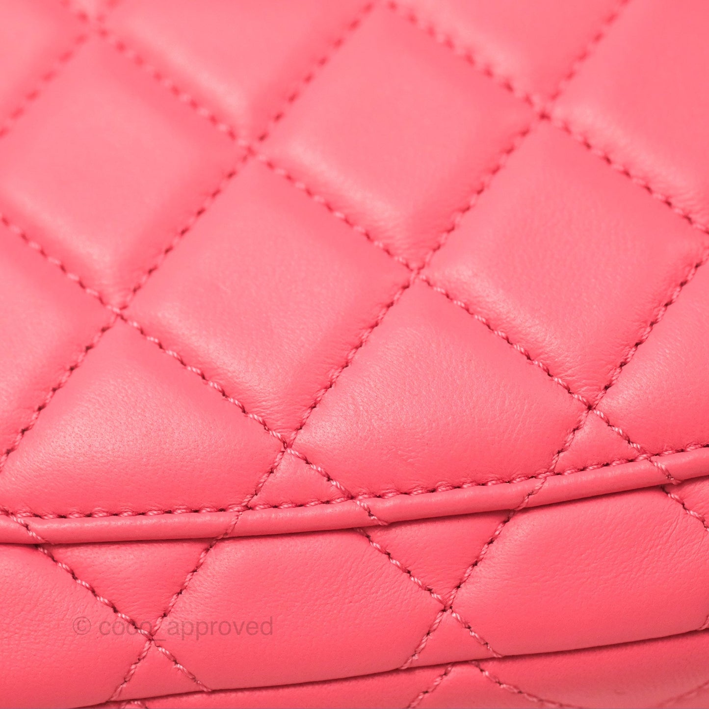 Chanel Pearl Crush Mini Rectangular Pink Lambskin Aged Gold Hardware