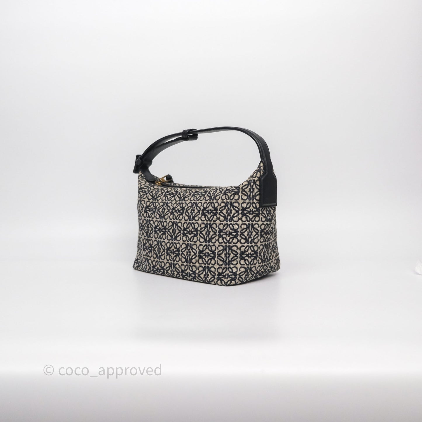 Loewe Small Cubi bag in Anagram Jacquard & Calfskin Navy/Black