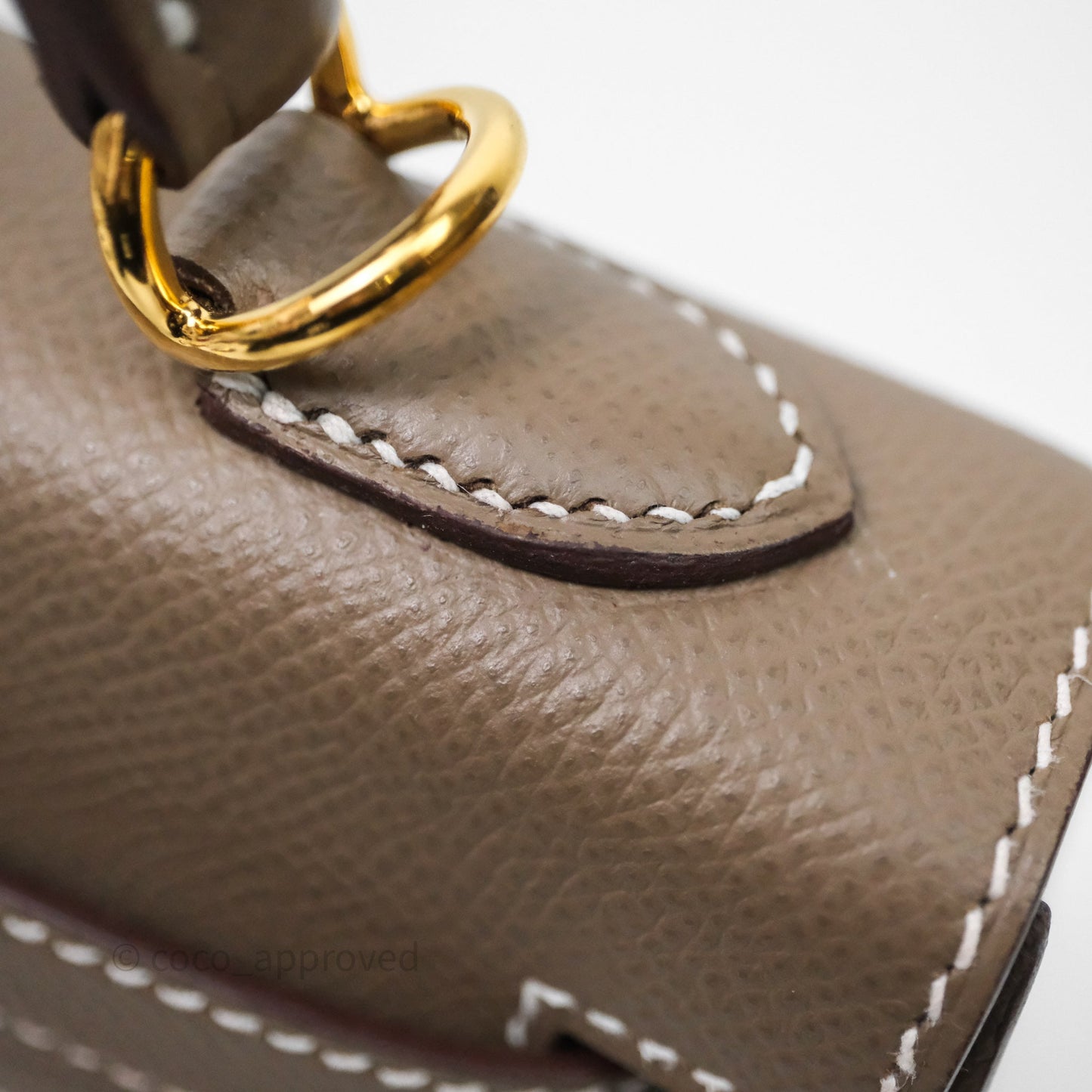 Hermes Kelly 25 Etoupe 18 Epsom Gold Hardware
