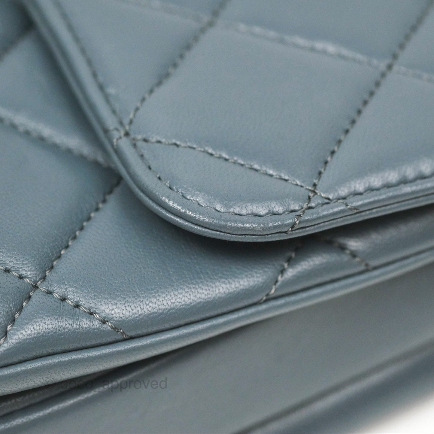 Chanel Small Trendy CC Grey Blue Lambskin Gold Hardware