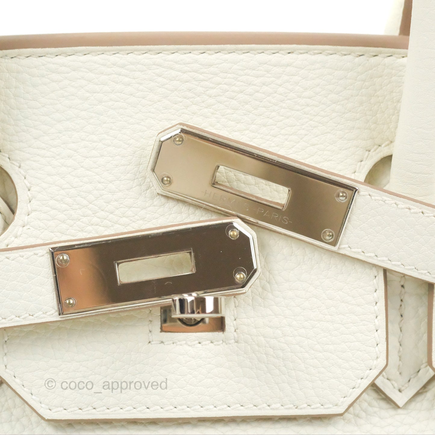 Hermès Retourne Birkin 30 Mushroom Togo Palladium Hardware
