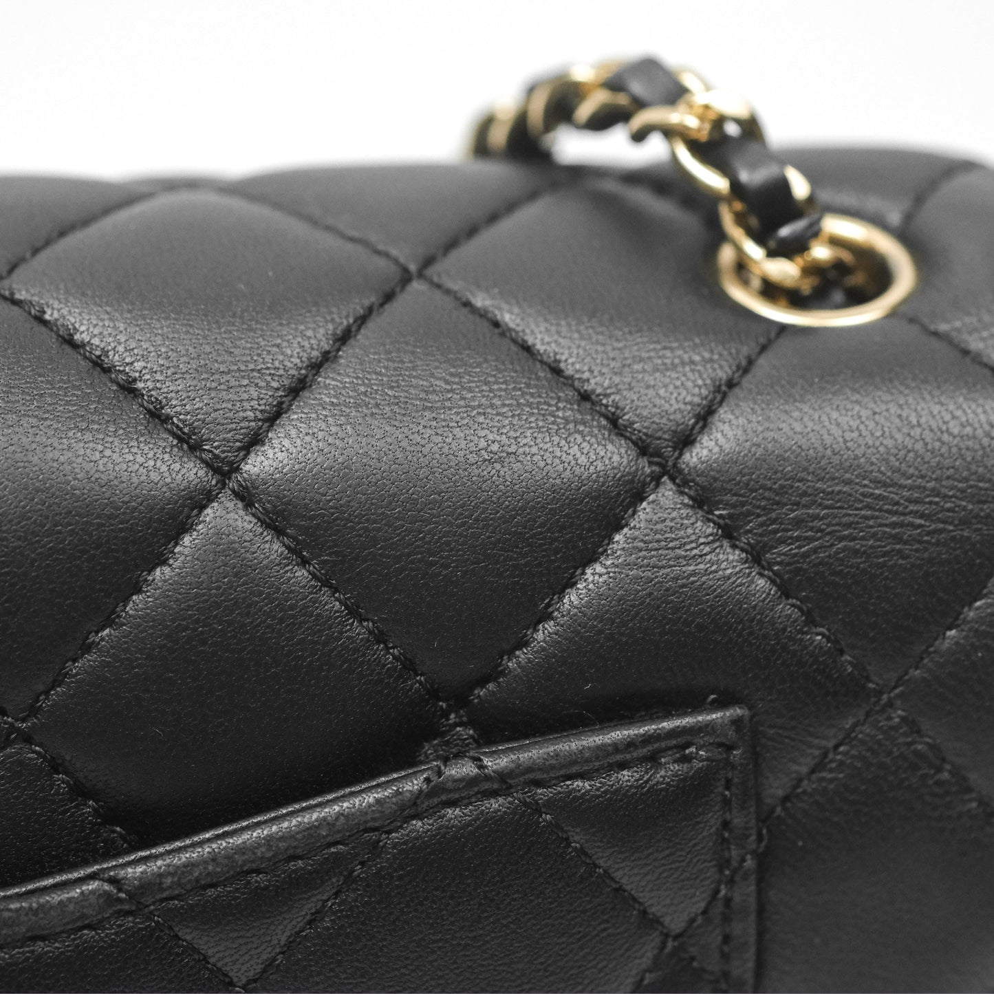 Chanel Ball Crush Mini Rectangular Black Lambskin Gold Hardware 23C