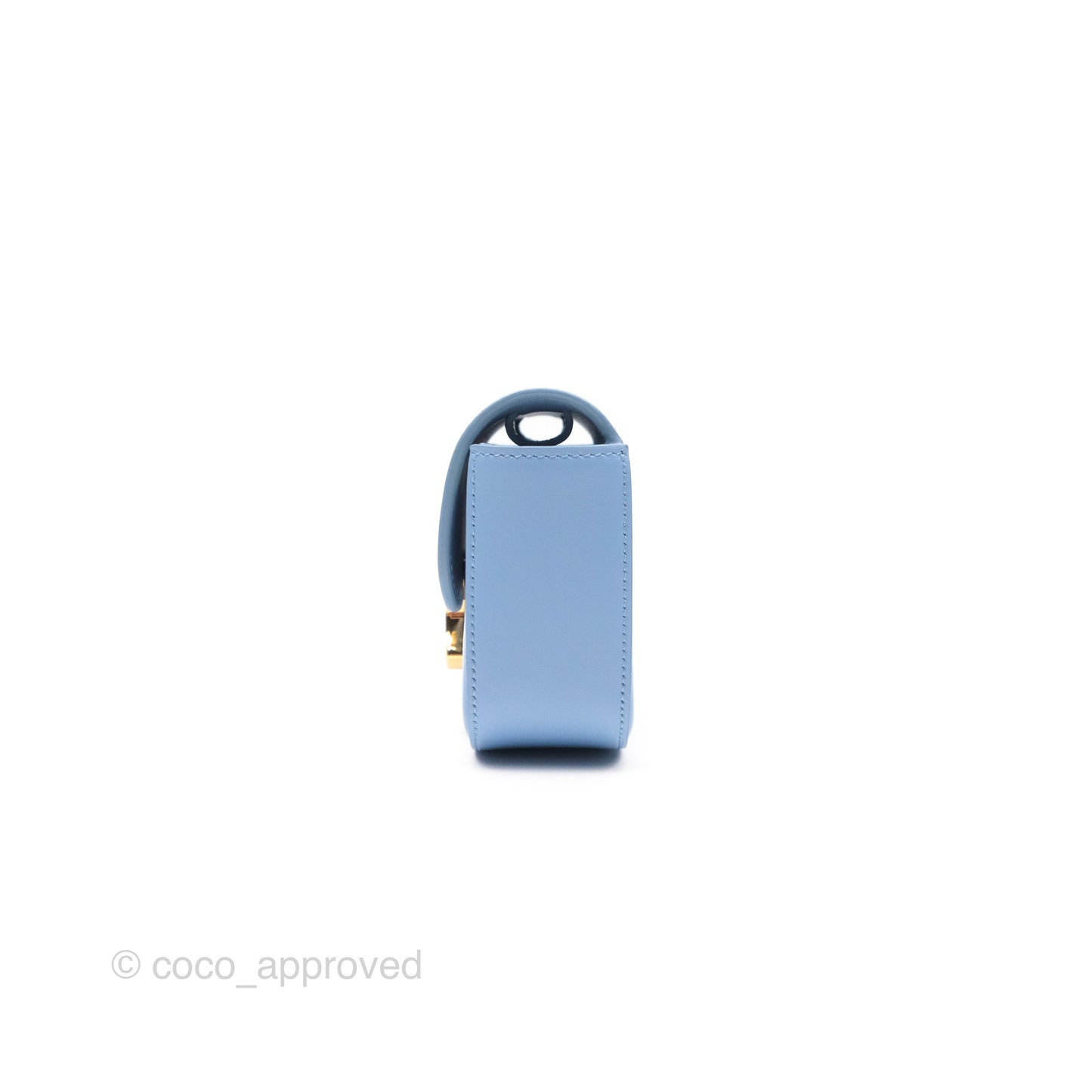 Celine Mini Triomphe Shiny Calfskin Light Blue