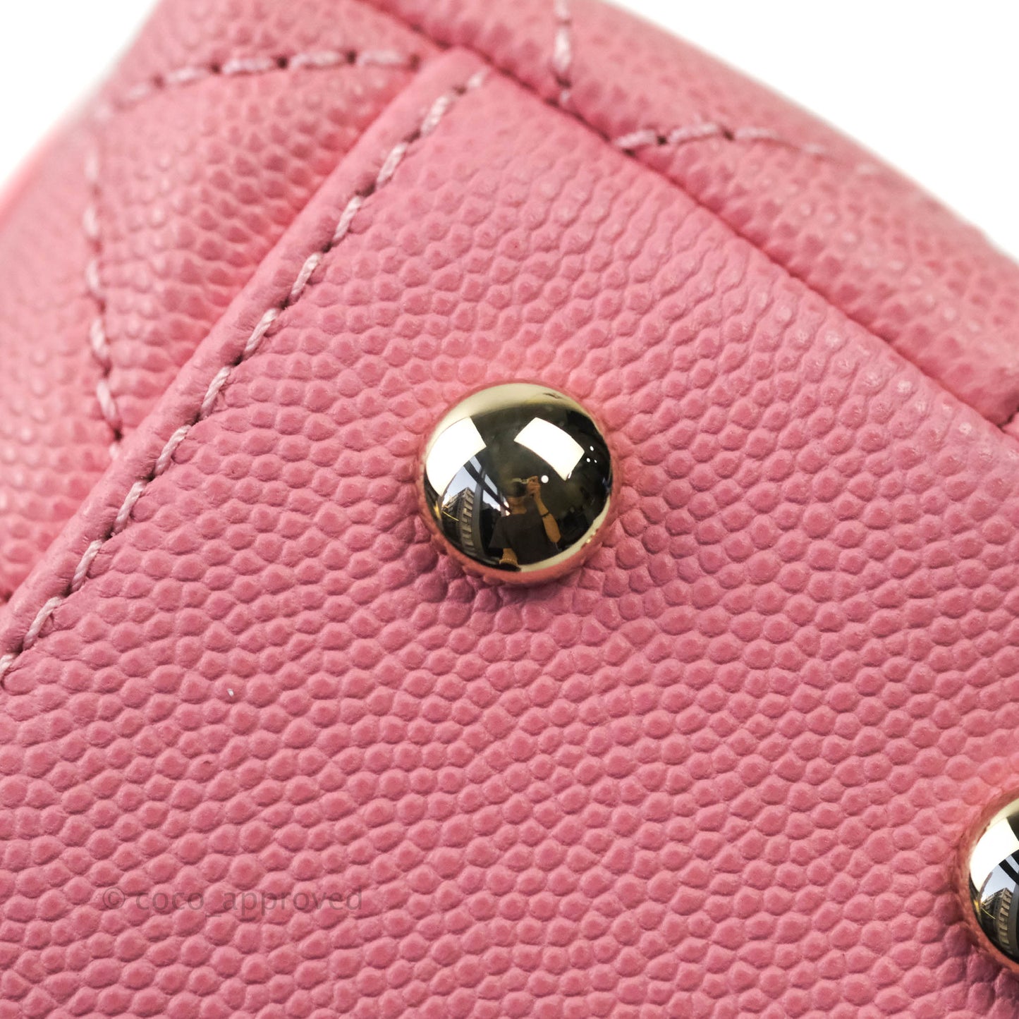 Chanel Mini (Small) Coco Handle Quilted Pink Caviar Gold Hardware 20A