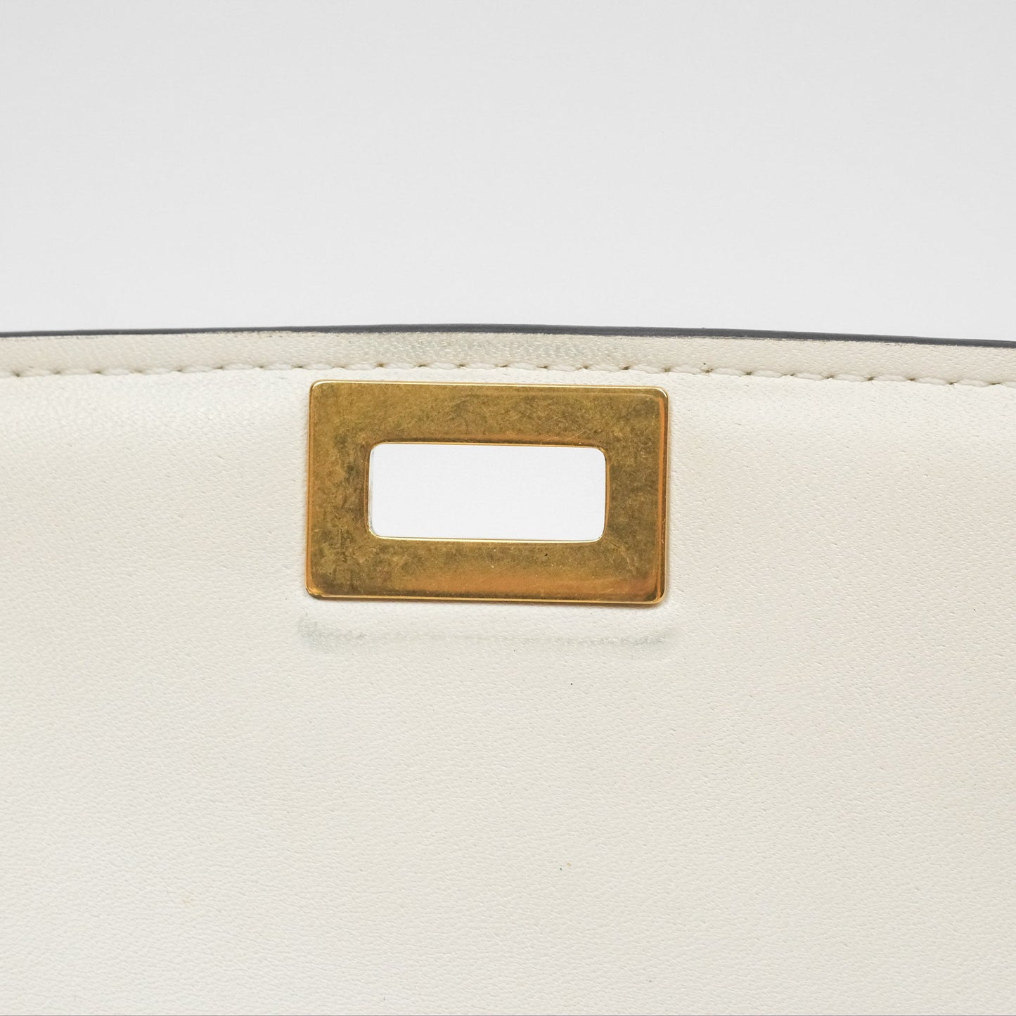 Celine Medium Classic Box Flap White Patent Gold Hardware