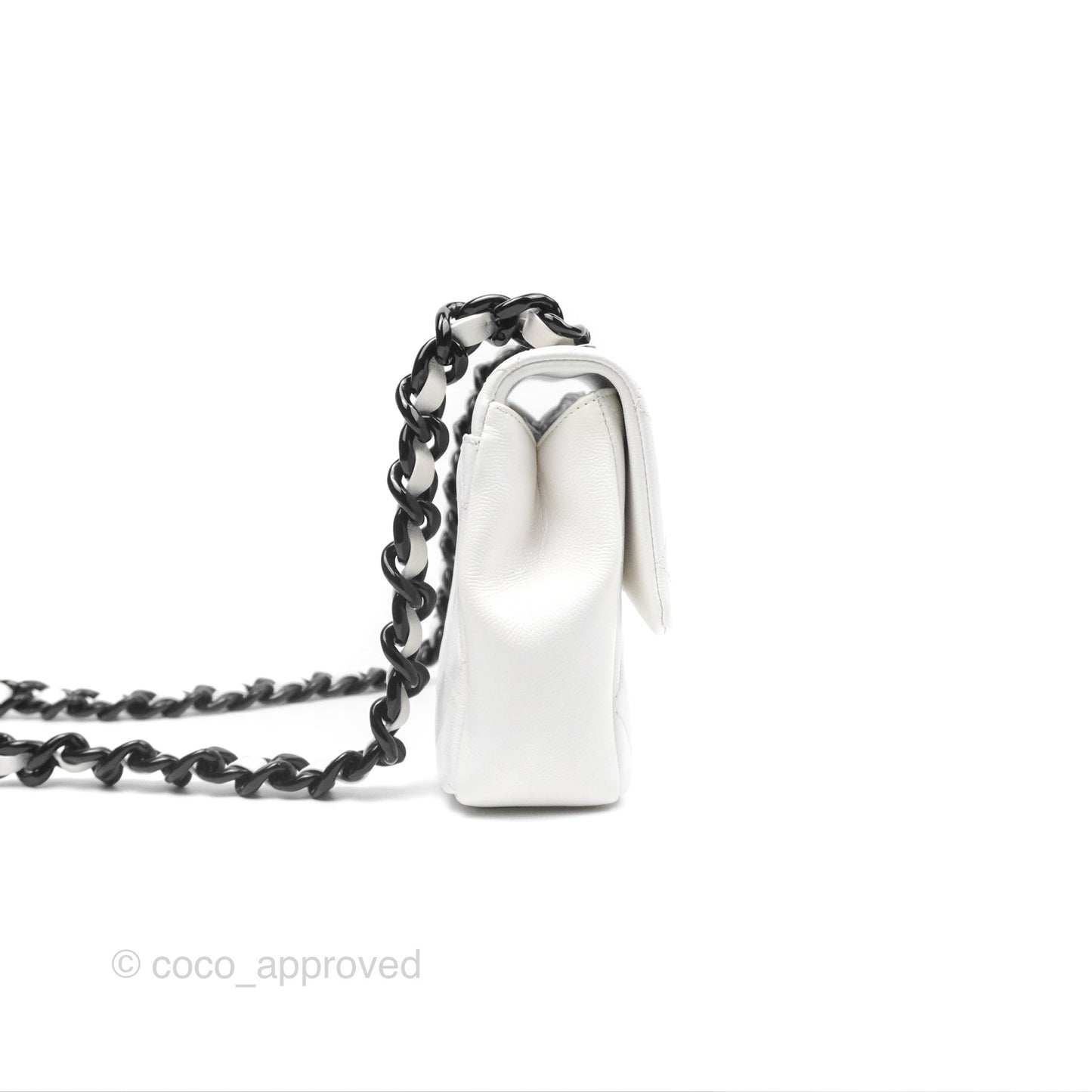 Chanel Quilted My Everything Medium Flap Bag White Caviar Incognito Hardware
