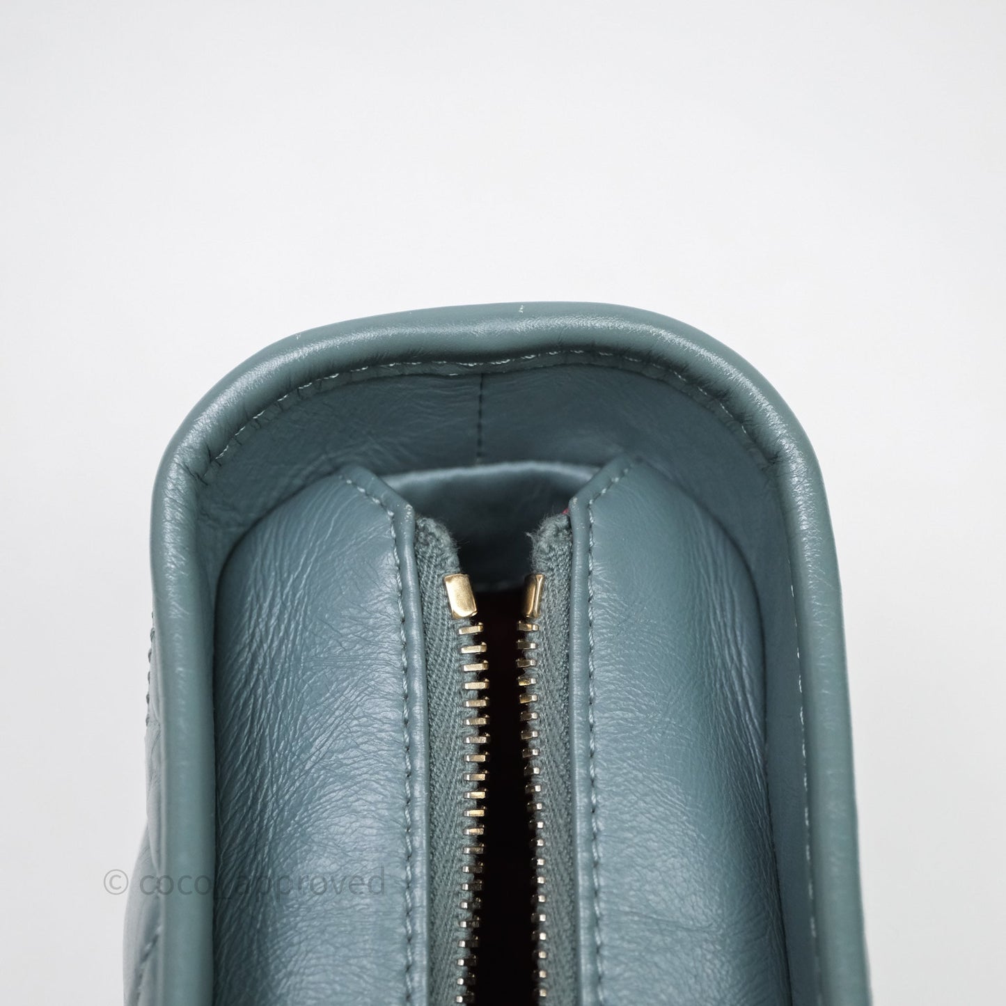 Chanel Small Gabrielle Hobo Quilted Grey Green Aged Calfskin