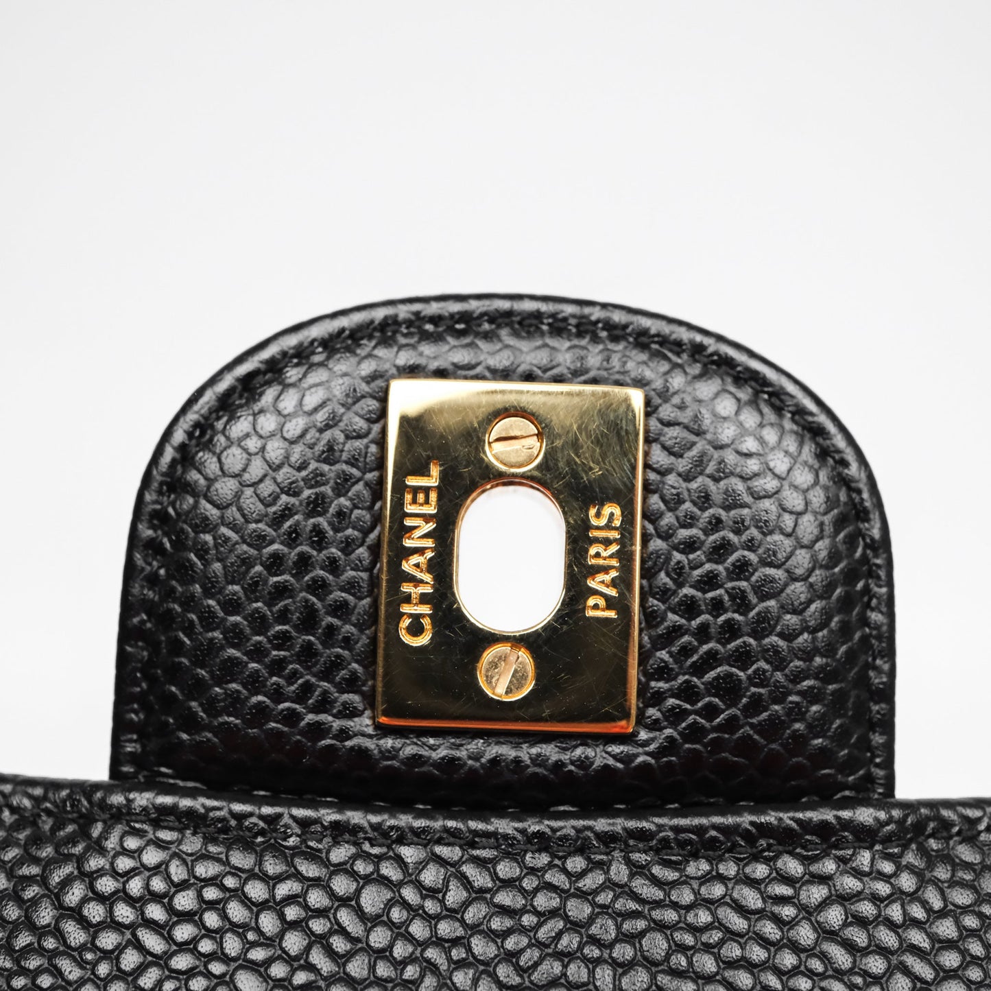 Chanel Small Classic Flap Quilted Black Caviar Gold Hardware