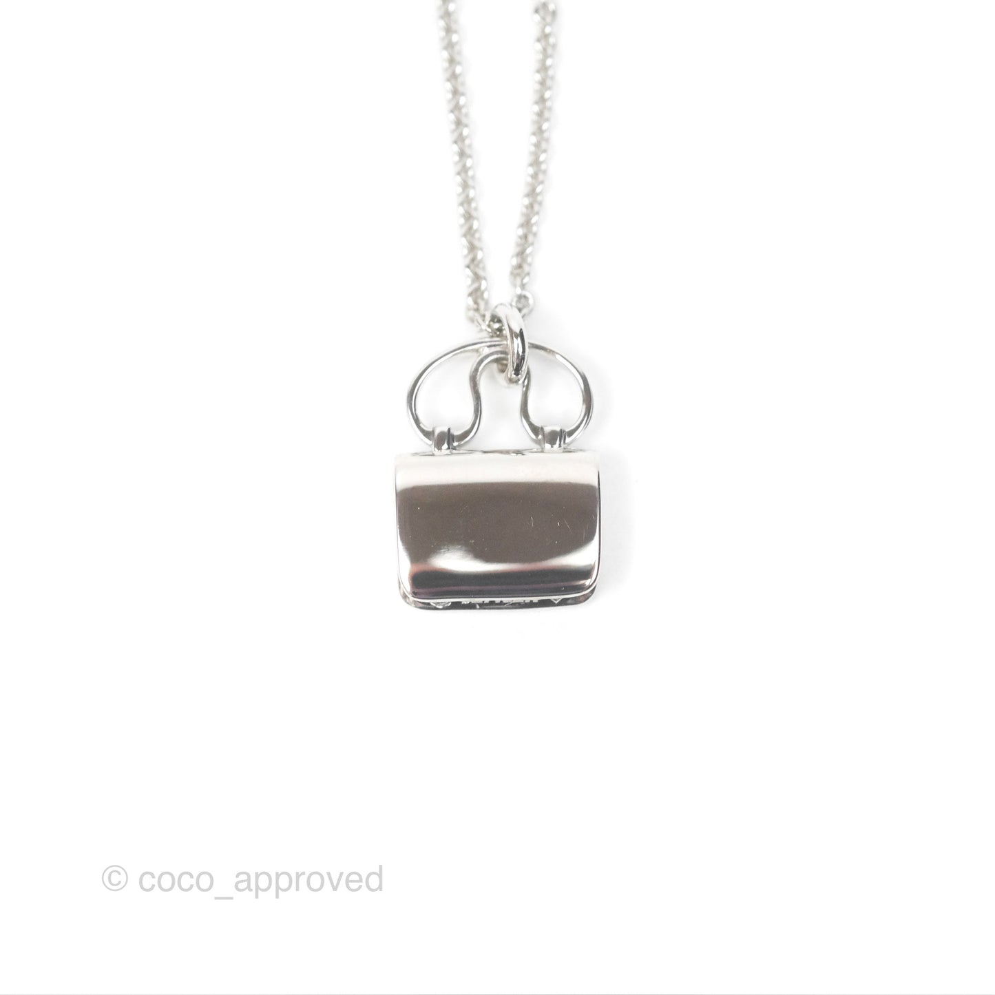 Hermès Constance Amulettes Diamonds Pendant Necklace White Gold