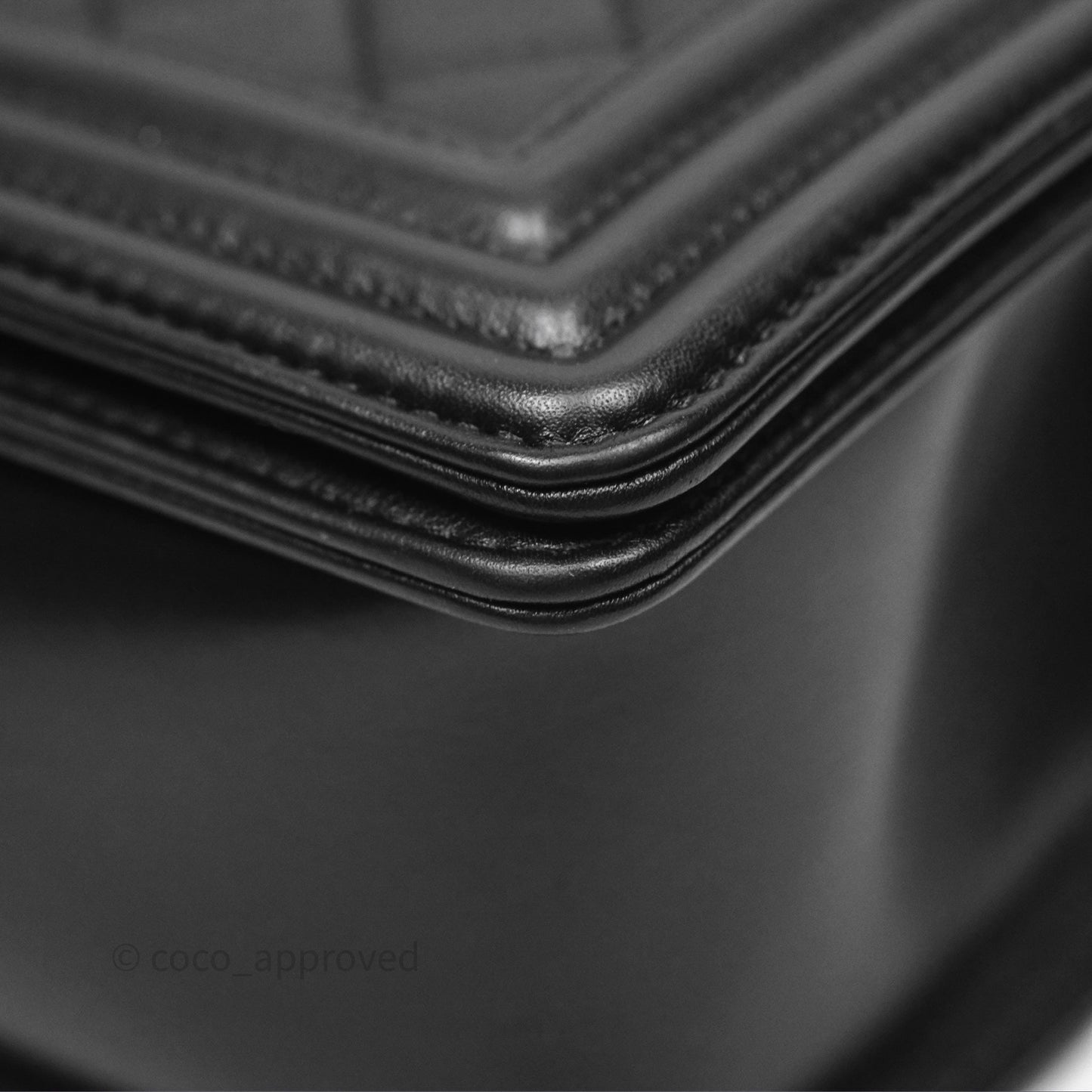 Chanel Quilted Medium Boy Black Calfskin Ruthenium Hardware