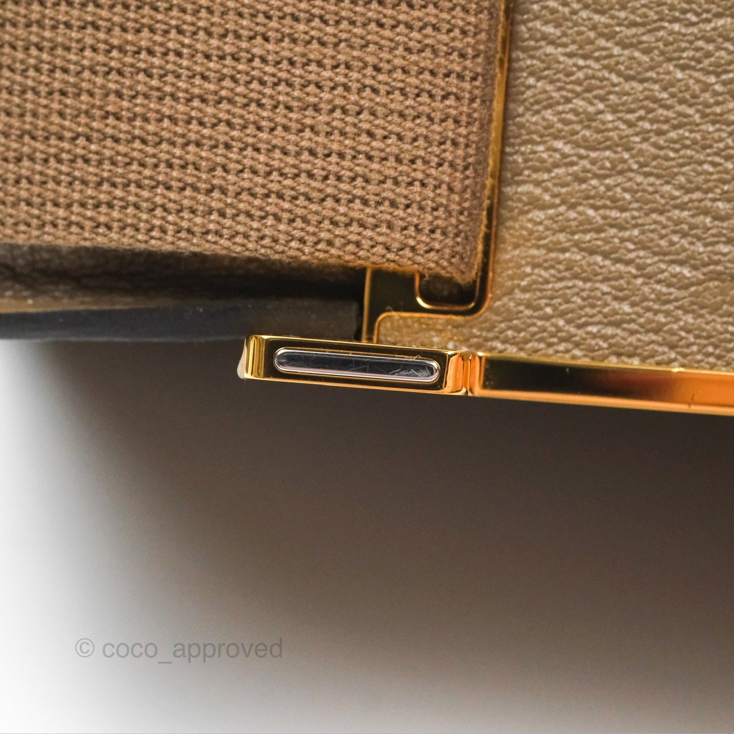 Hermès Geta Bag Etoupe Chevre Mysore Gold Hardware