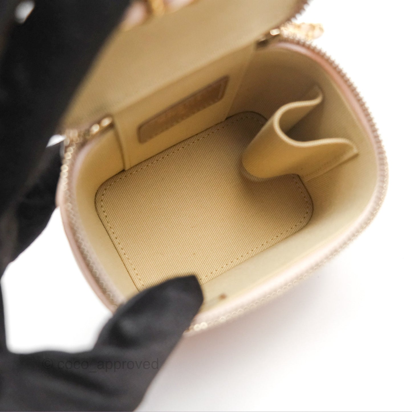 Chanel Classic Mini Pearl Crush Vanity With Chain Light Pink Lambskin Aged Gold Hardware