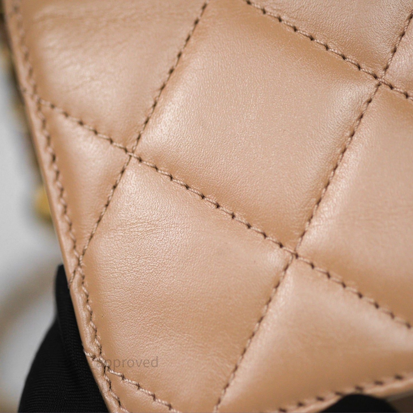 Chanel Quilted Mini Perfect Fit Adjustable Beige Calfskin Gold Hardware