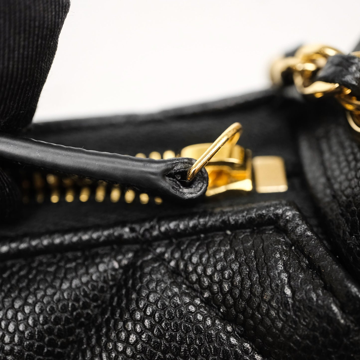 Chanel Clutch on Chain Black Caviar Gold Hardware 25A