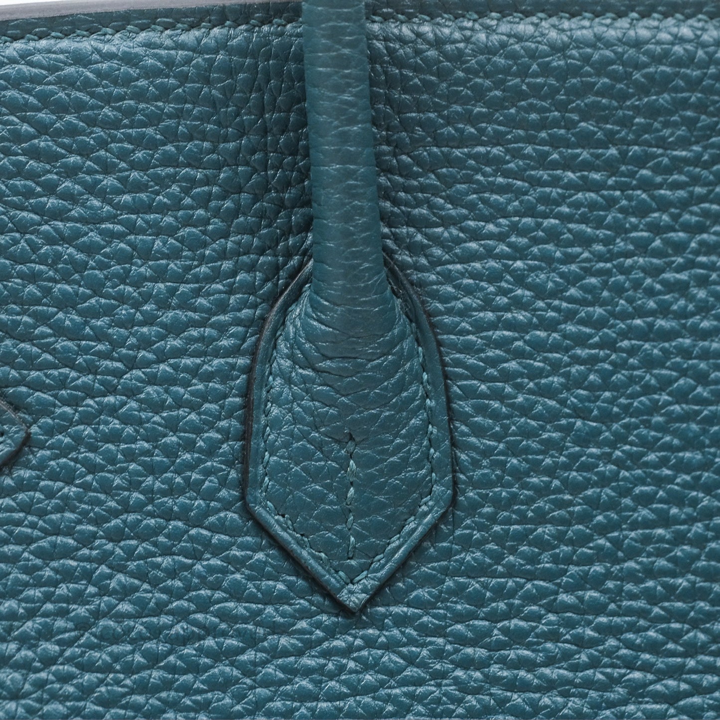 Hermès Birkin 25 Retourne Vert Bosphore W0 / Bleu Océan Z7 Togo Palladium Hardware