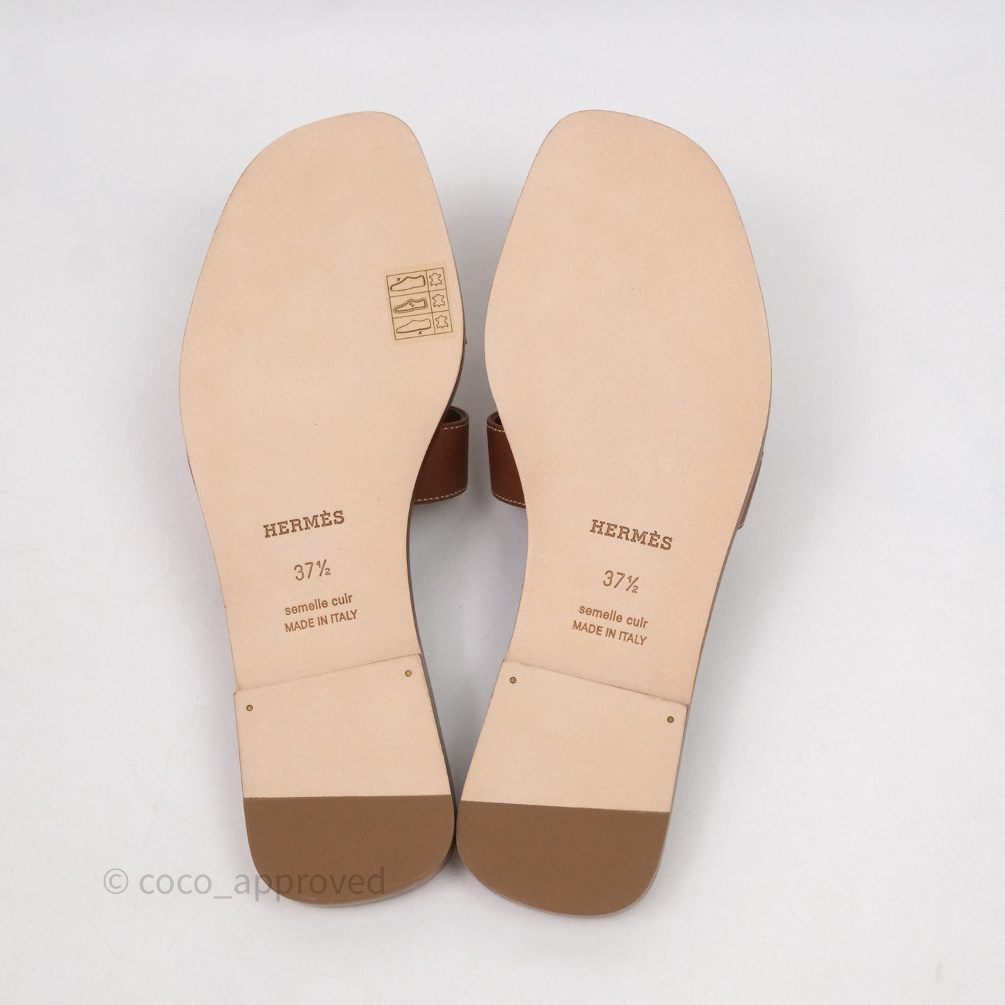 Hermès Oran Sandals Gold Size 37.5