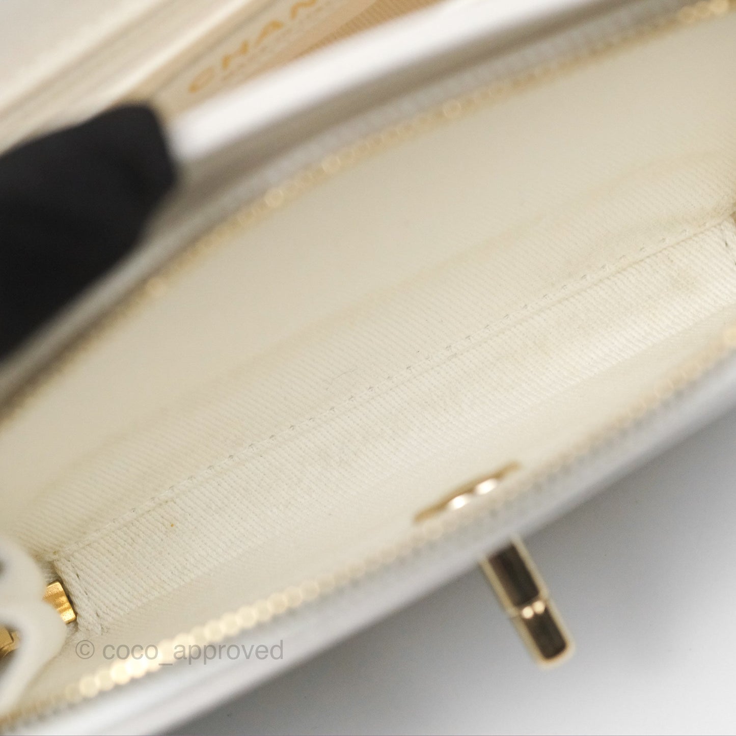Chanel Quilted Small Business Affinity Flap White Caviar Gold Hardware