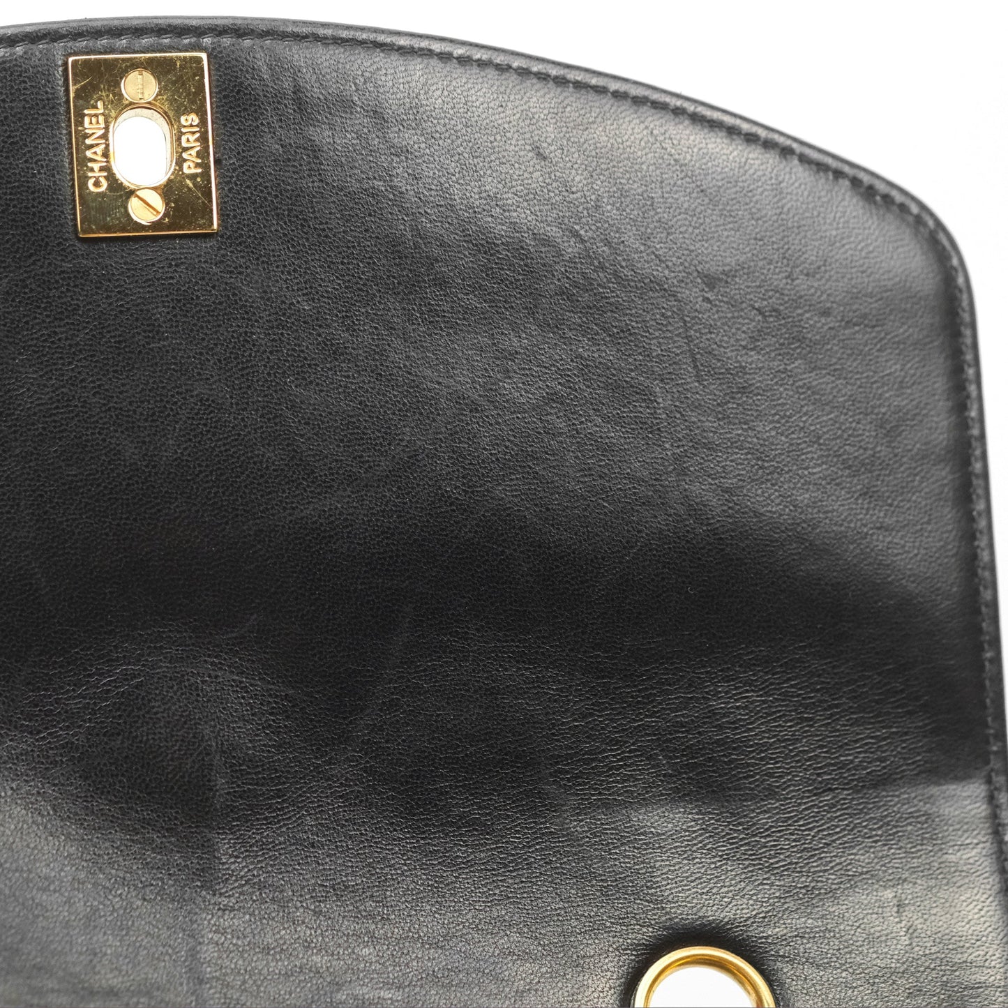 Chanel Vintage Small Quilted Classic Diana Flap Bag Black Lambskin 24K Gold Hardware