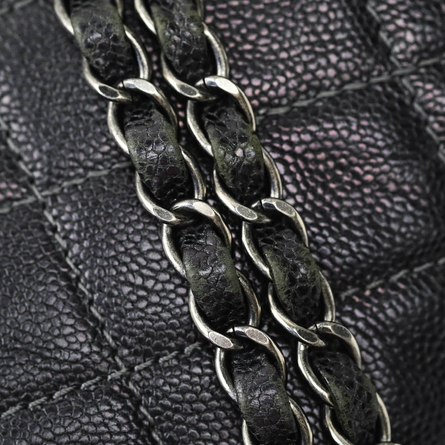 Chanel Jumbo Easy Flap Bag Caviar Dark Grey Ruthenium Hardware