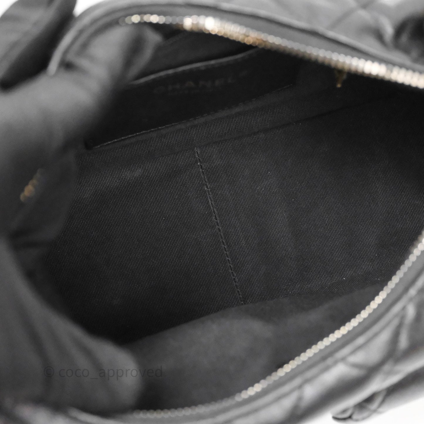 Chanel Small Quilted Trendy Double Pocket Hobo Black Lambskin Gold Hardware