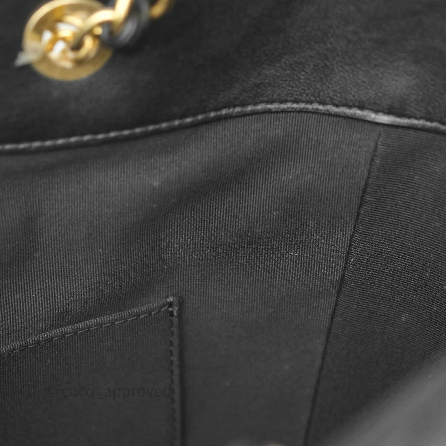 Chanel Stitched Large Shopping Bag Black Calfskin Aged Gold Hardware