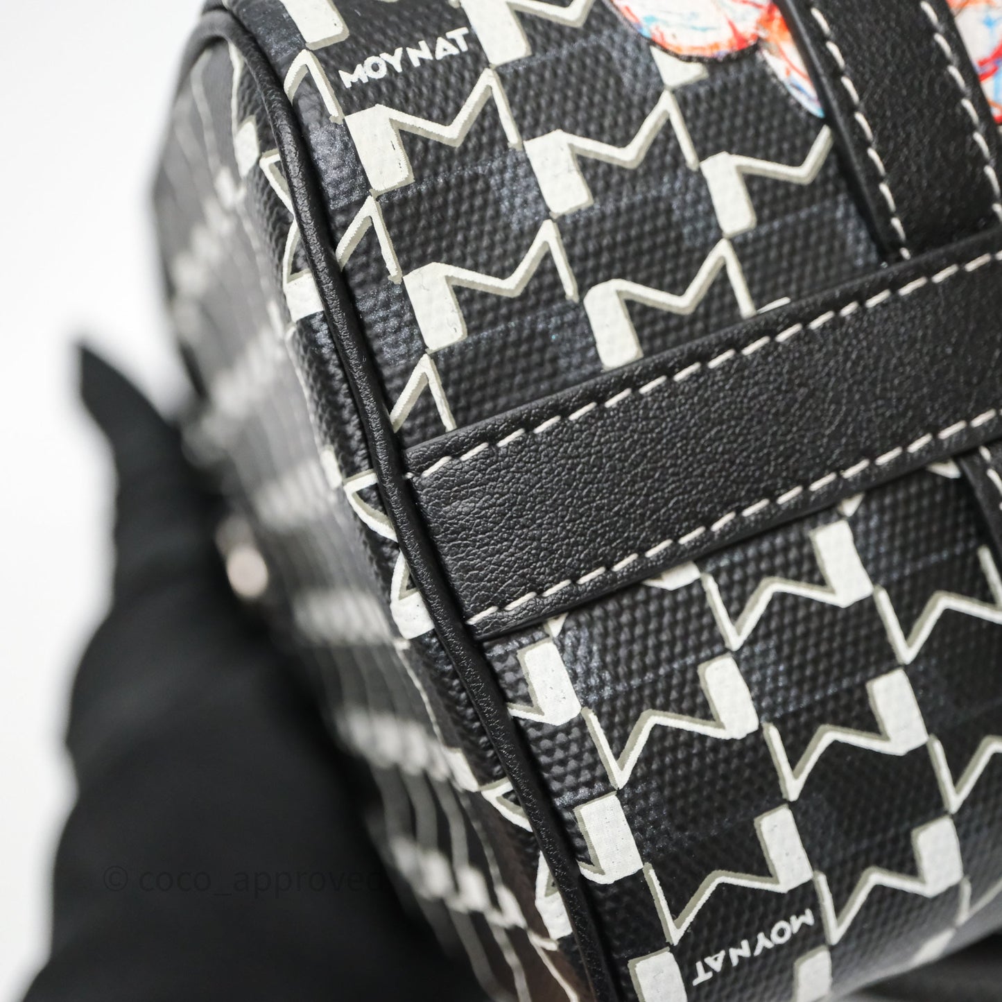 Moynat X Kasing Lung 48H Mini M Labubu Bag Black Canvas Sliver Hardware