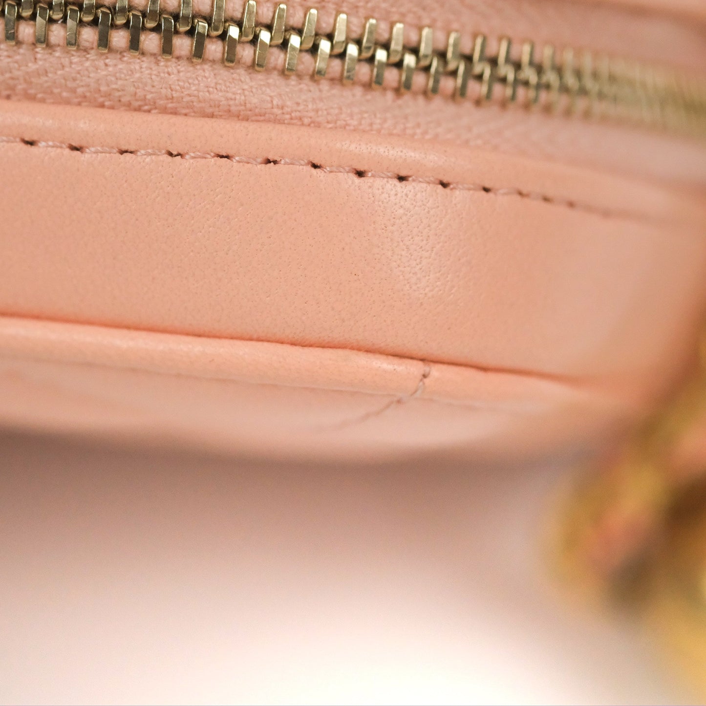 Chanel Mini Pearl Crush Quilted Camera Case Orange Blair Lambskin Aged Gold Hardware