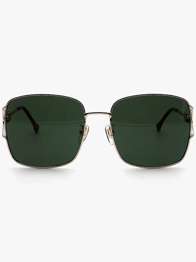 Luxury Gucci Trending 2025 Eyewear Square Metal Sunglasses Gold