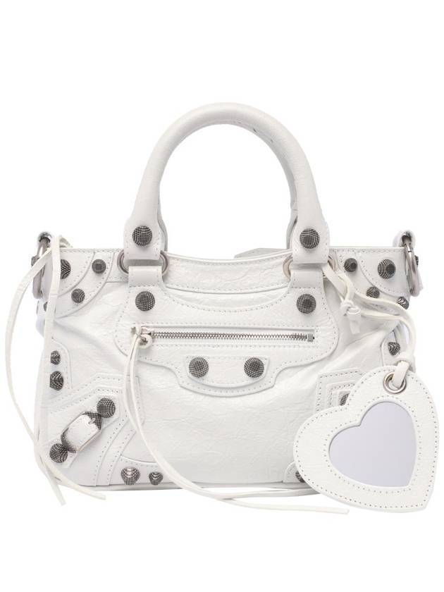 Luxury Balenciaga Neo Cagole Small Tote Bag White