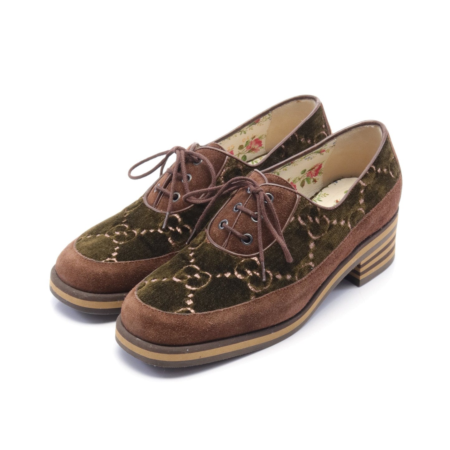 Luxury Gucci Trending 2025 GG pattern Casual shoes Velor Suede Brown Khaki green