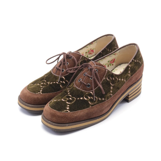 Luxury Gucci Trending 2025 GG pattern Casual shoes Velor Suede Brown Khaki green
