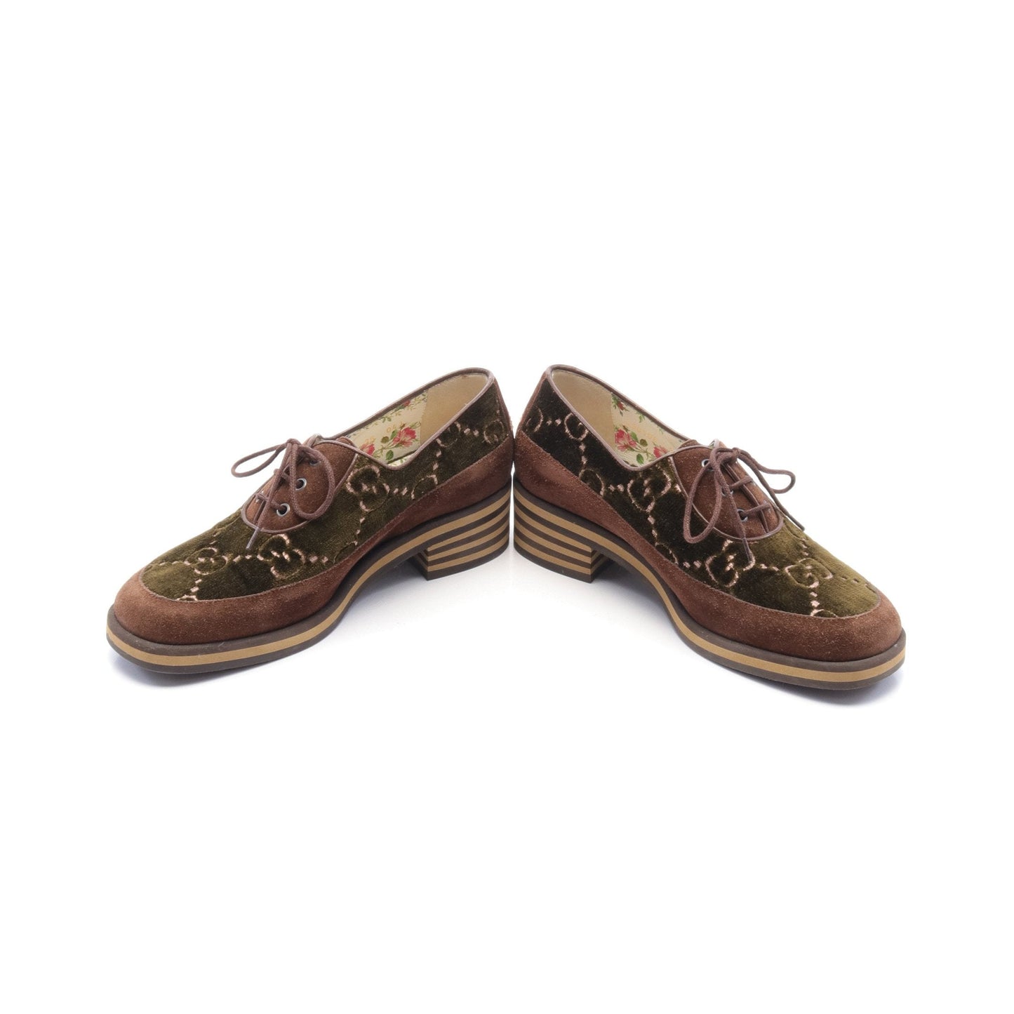 Luxury Gucci Trending 2025 GG pattern Casual shoes Velor Suede Brown Khaki green