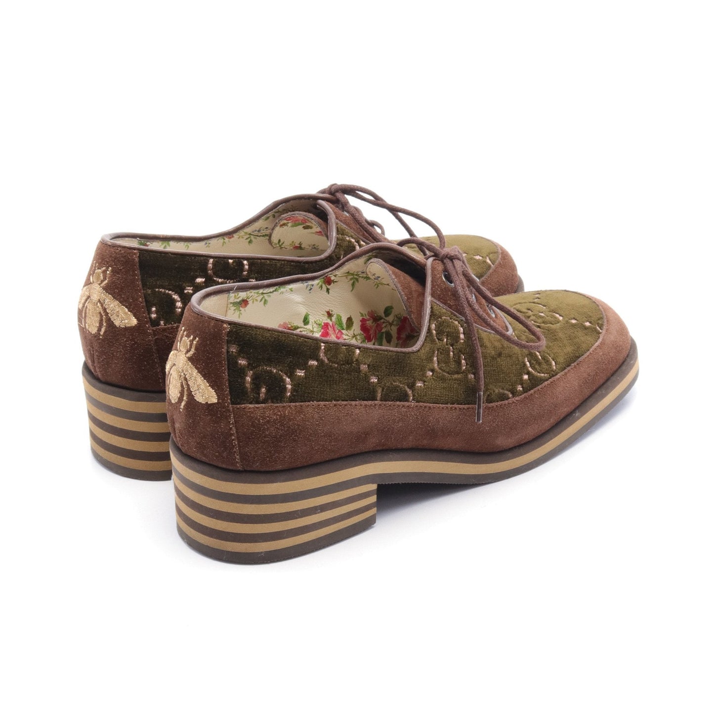 Luxury Gucci Trending 2025 GG pattern Casual shoes Velor Suede Brown Khaki green