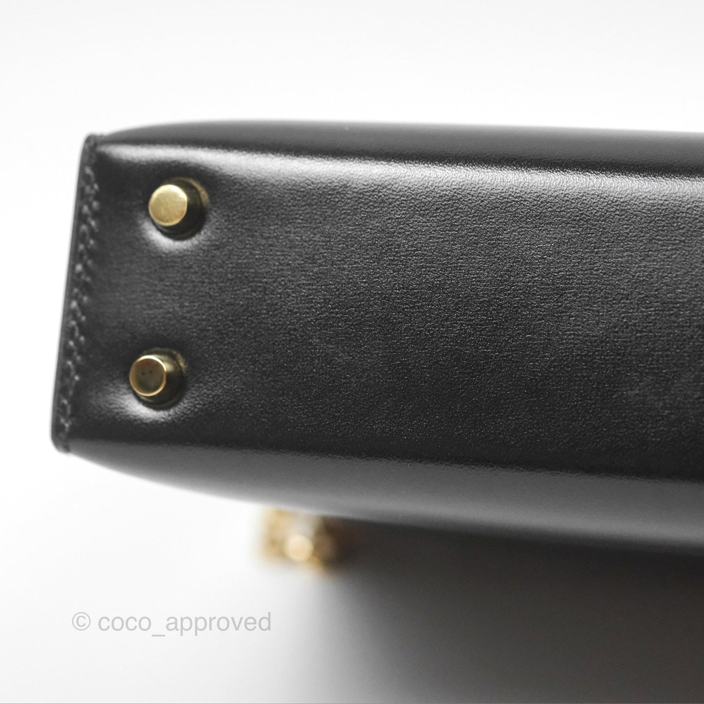 Hermes Mini Verrou Chaine Bag Black Box Leather Gold Hardware