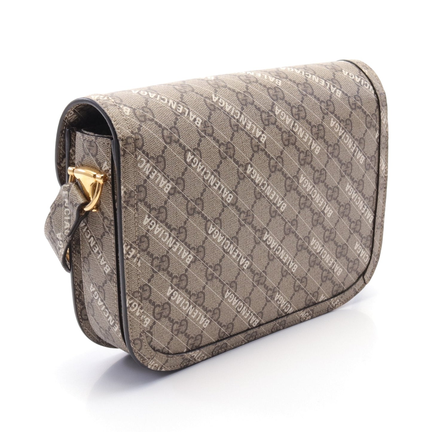 Luxury Gucci Trending 2025 Luxury Gucci Trending 2025 * BALENCIAGA Horsebit 1955 Shoulder bag PVC Beige Dark brown White