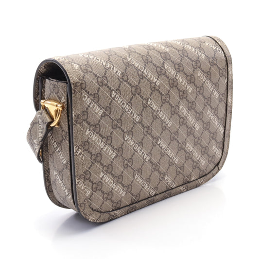 Luxury Gucci Trending 2025 Luxury Gucci Trending 2025 * BALENCIAGA Horsebit 1955 Shoulder bag PVC Beige Dark brown White