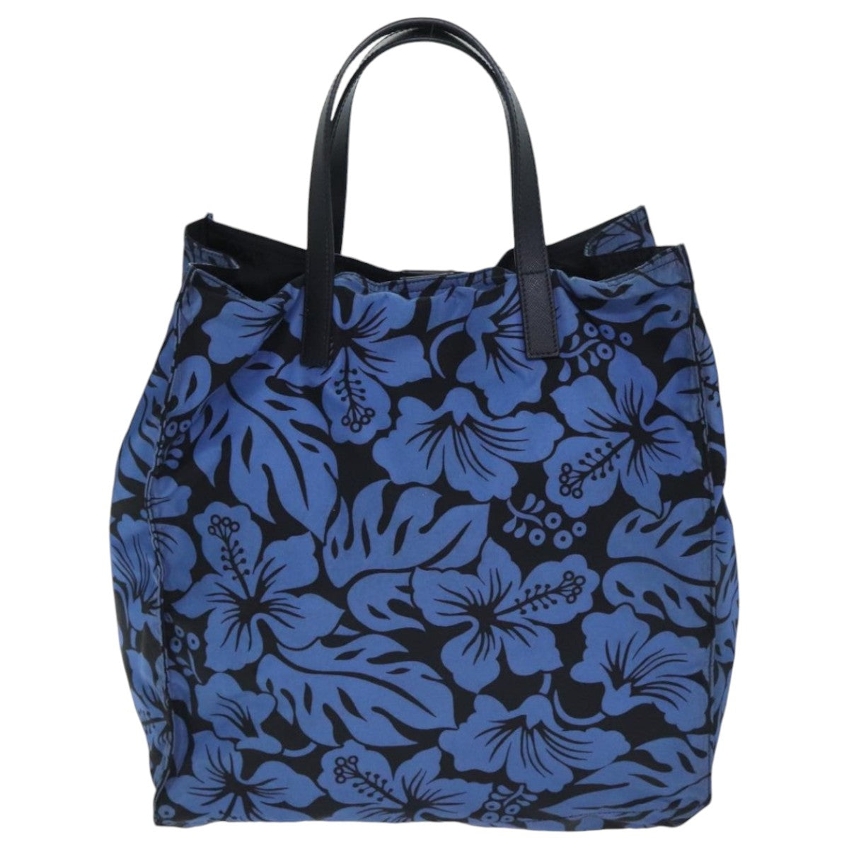 Luxury Prada Tote Bag Nylon 2way Blue Silver  94022