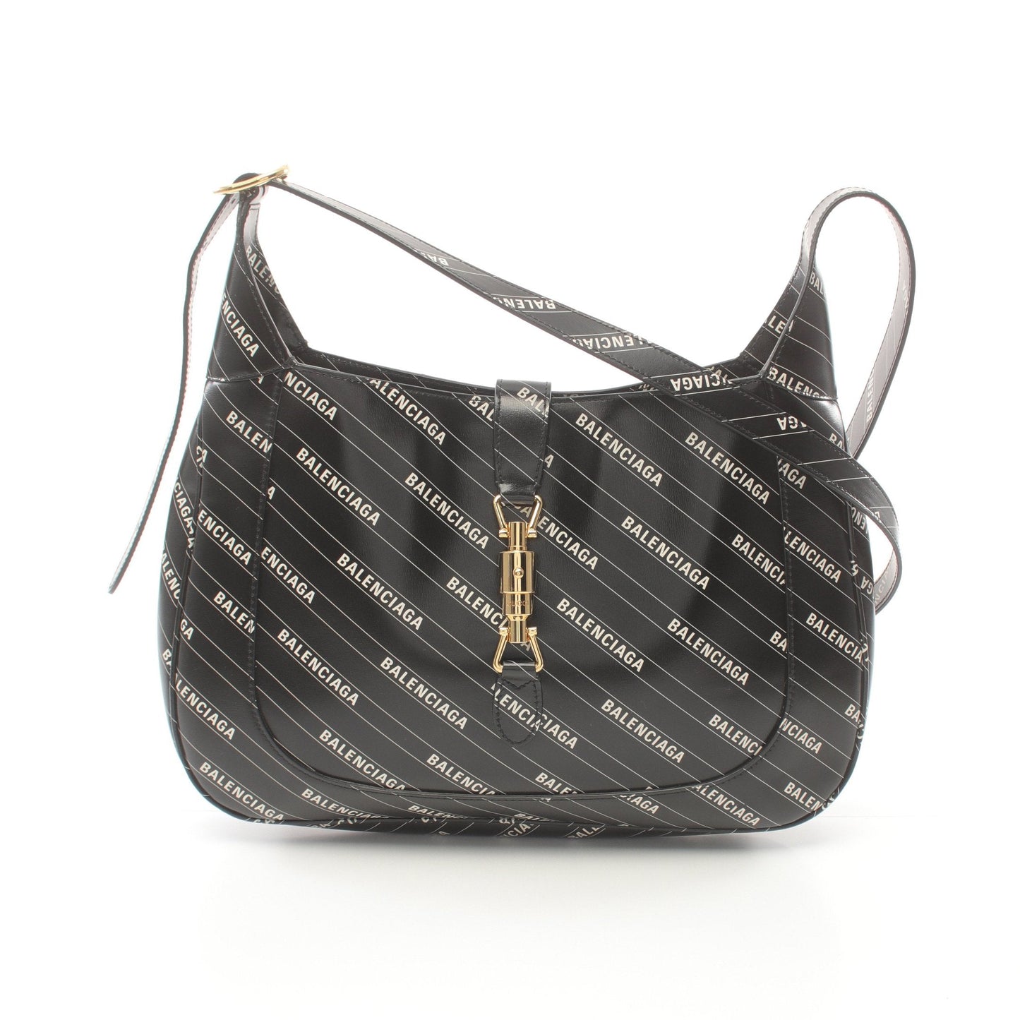 Luxury Gucci Trending 2025 BALENCIAGA * Luxury Gucci Trending 2025 Hacker Jackie 1961 Shoulder bag Leather Black White