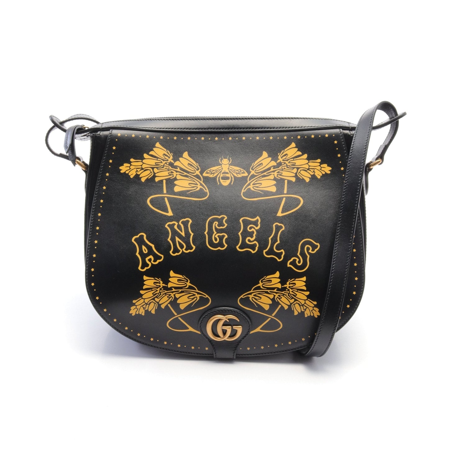Luxury Gucci Trending 2025 Luxury Gucci Trending 2025 * MLB LA ANGELS Shoulder bag Leather Black