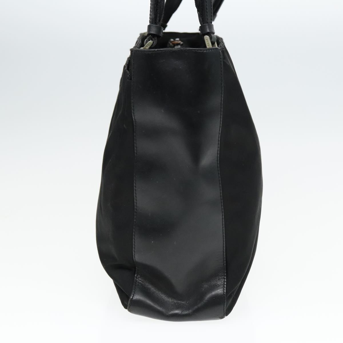 Luxury Prada Tote Bag Nylon Black Silver  94044