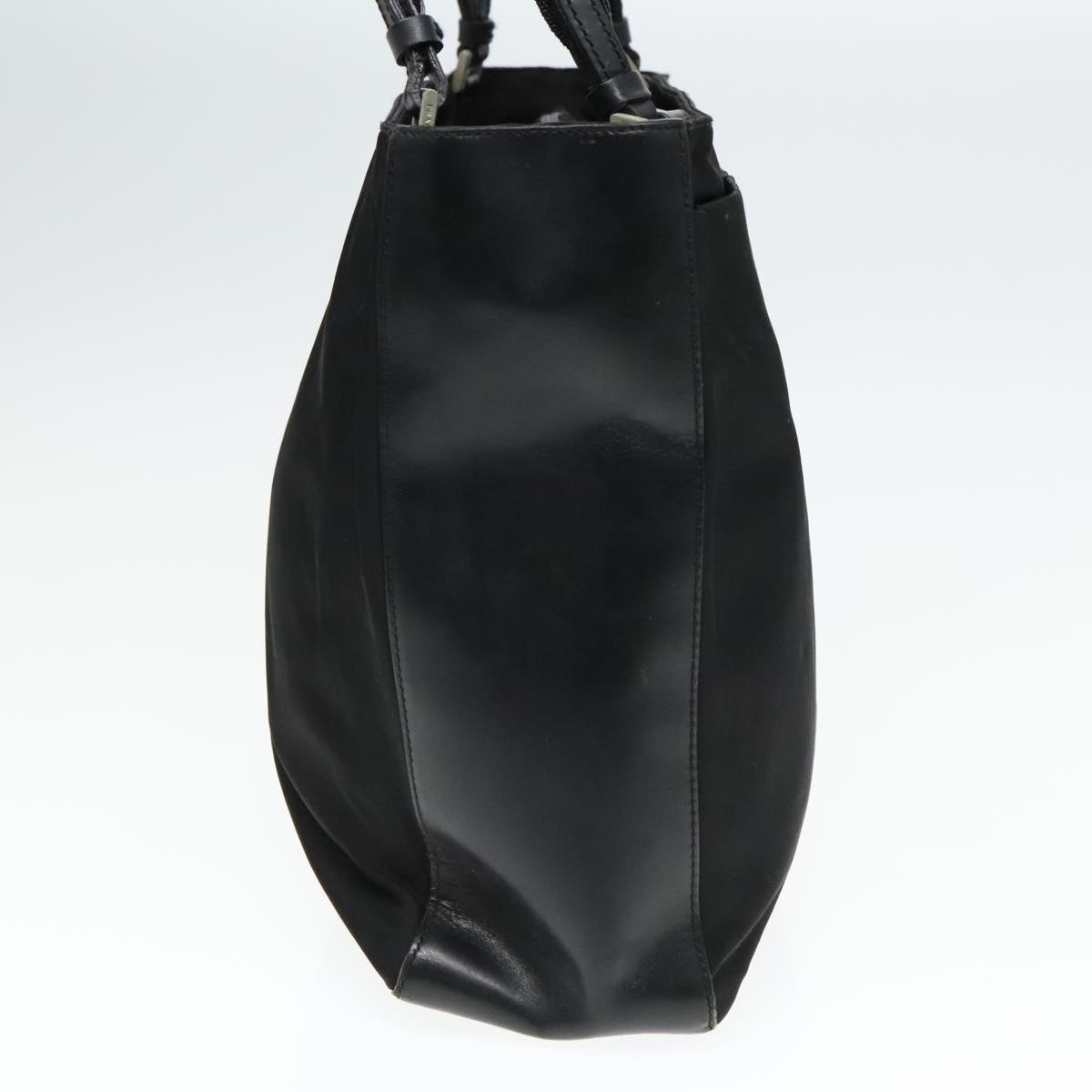 Luxury Prada Tote Bag Nylon Black Silver  94044