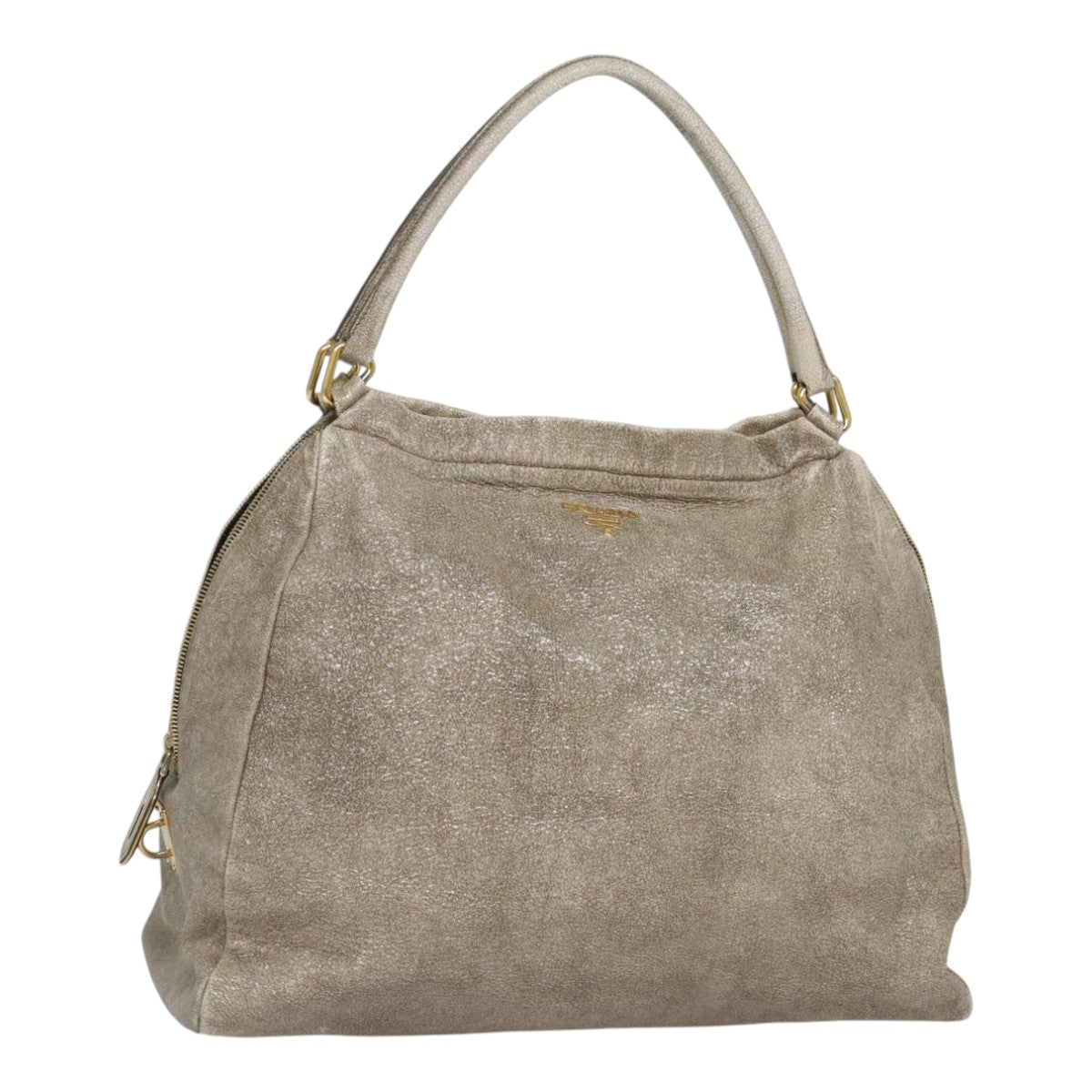 Luxury Prada Shoulder Bag Leather Beige Gold  94057