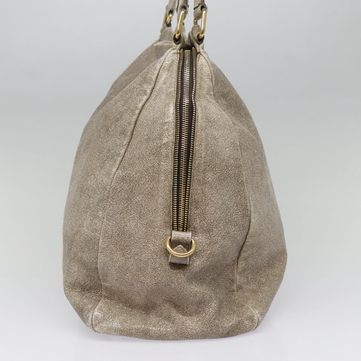 Luxury Prada Shoulder Bag Leather Beige Gold  94057
